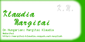 klaudia margitai business card